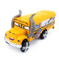 Cars 3 alloy toy car Bull Demon King School Bus Crazy Mais Yellow Horn