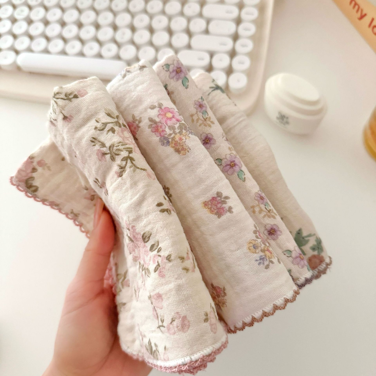 Floral Cotton Towel Set 4-pieces