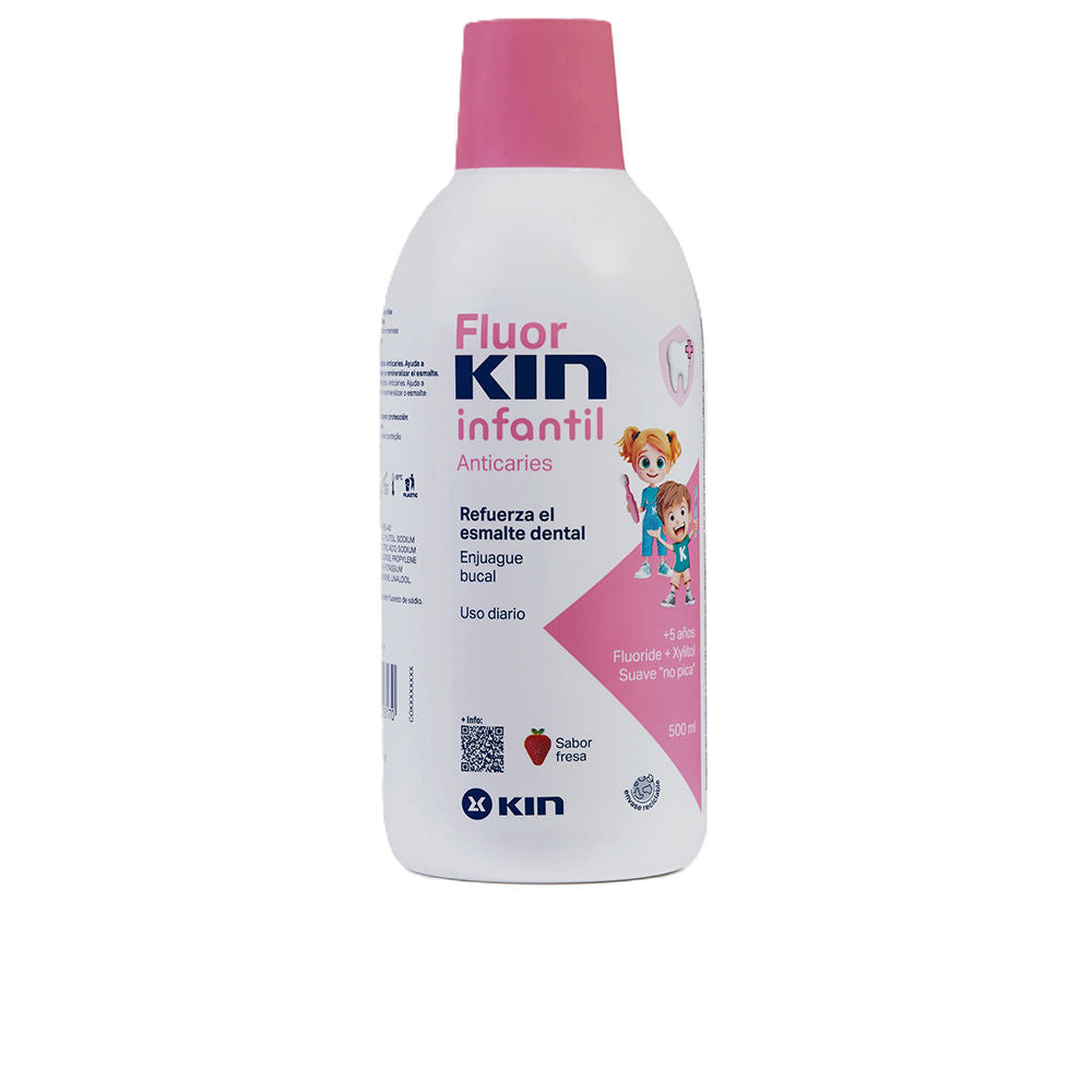 FLUORKIN INFANTIL anti-cavity mouthwash #strawberry 500 ml