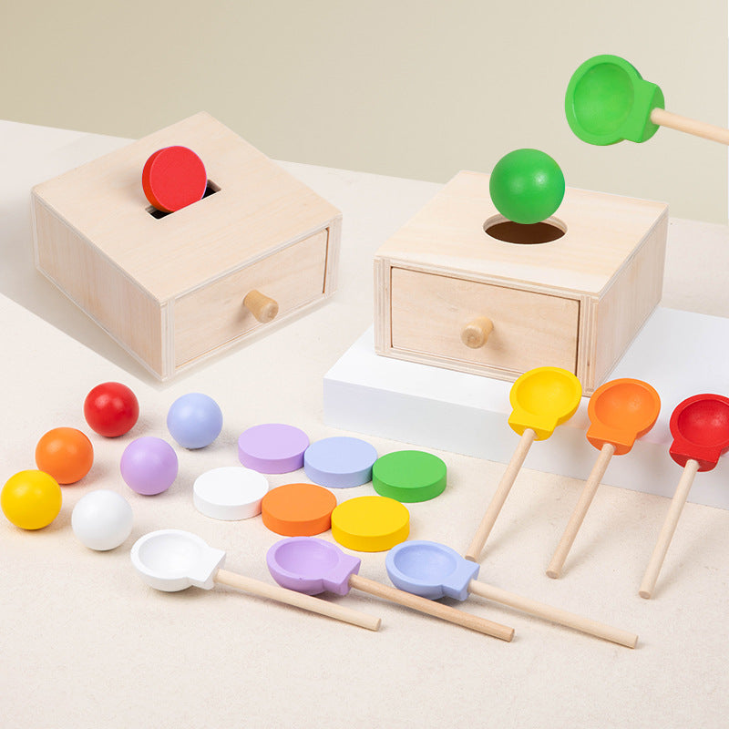 7-color pitching coin drawer box color classification matching puzzle toy