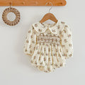 Long Sleeve Peter Pan Collar Gathering A-Line Dress