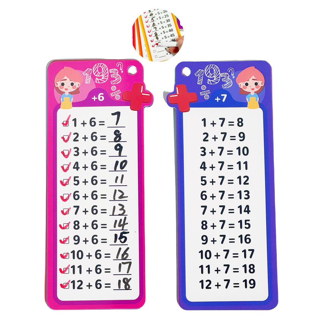 Multiplication Flash Cards Learning Tool for Math Early Education Addition Subtraction Multiplication Division Arithmetic Teaching Aid for Primary Students