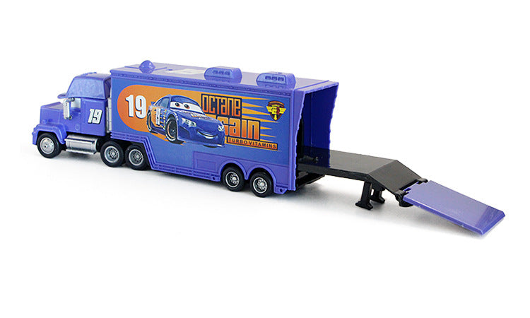 Car Racing Story Container Truck Alloy Car Uncle Mike Mc Queen Crash Edition