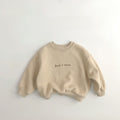 Simple letter casual loose fleece sweatshirt
