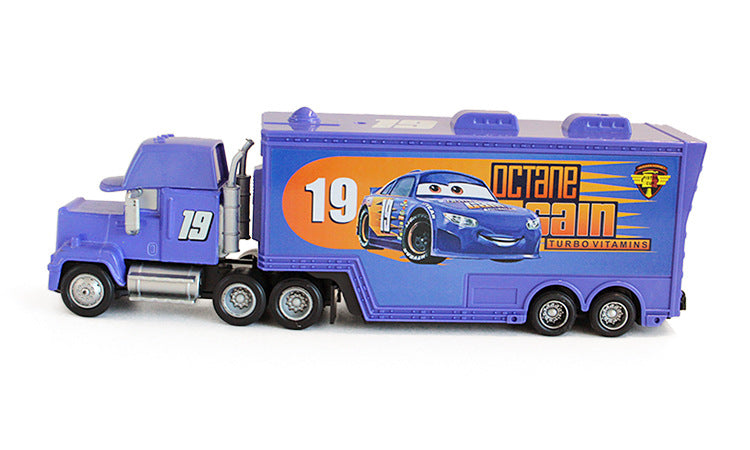 Car Racing Story Container Truck Alloy Car Uncle Mike Mc Queen Crash Edition
