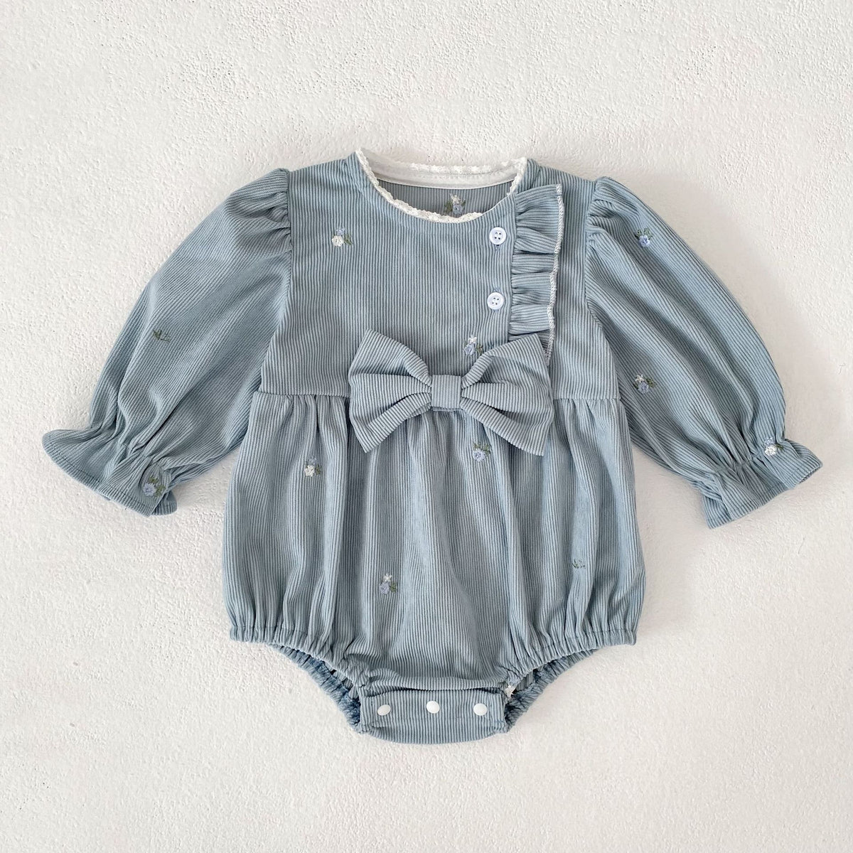 Long Sleeve Bowknot Girls Dress