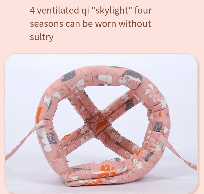 Baby anti-collision  head protection hat safe breathable and washable