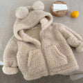Children's solid color zipper sweater jacket