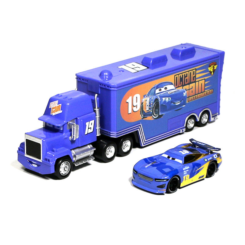 Car Racing Story Container Truck Alloy Car Uncle Mike Mc Queen Crash Edition