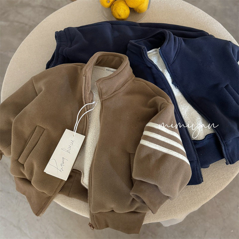 Ollie fleece jacket casual two-piece set