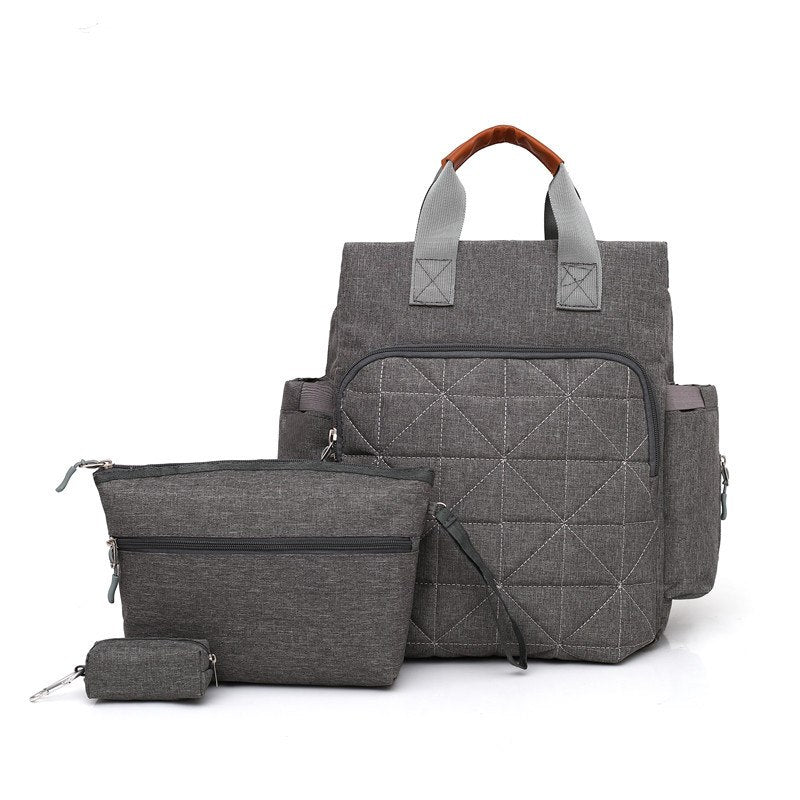 3pcs/set Baby Diaper Bag Suits For Mom Mother Mummy Maternity Bag Fashion Zipper Nappy Bags Set for Stroller Coin Pocket Handbag