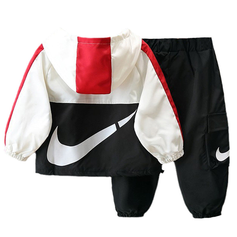 Boys' Spring Two-Piece Sportswear Set  Stylish Kids' Casual Outfit