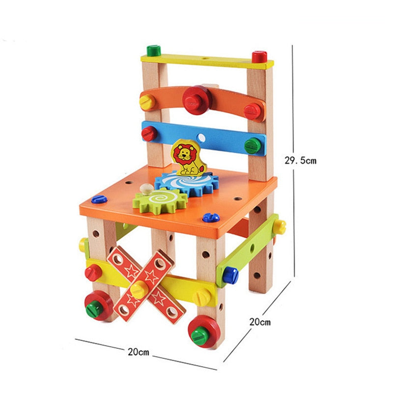 Wooden Assembling Chair Montessori Toys