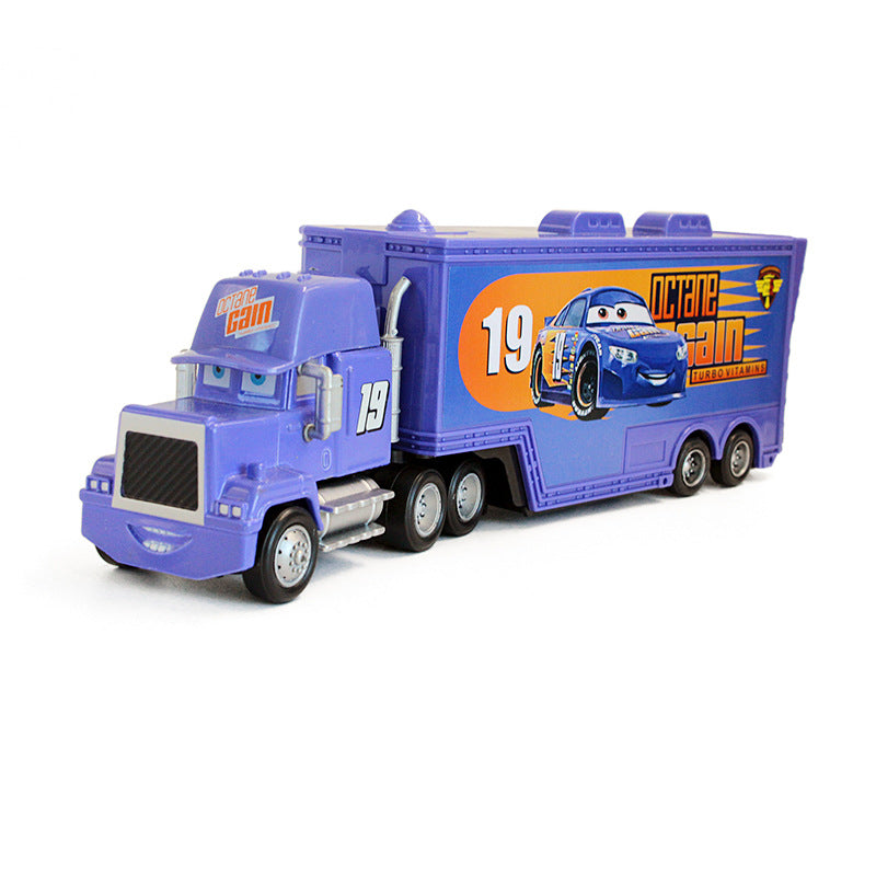 Car Racing Story Container Truck Alloy Car Uncle Mike Mc Queen Crash Edition
