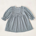 Long Sleeve Bowknot Girls Dress