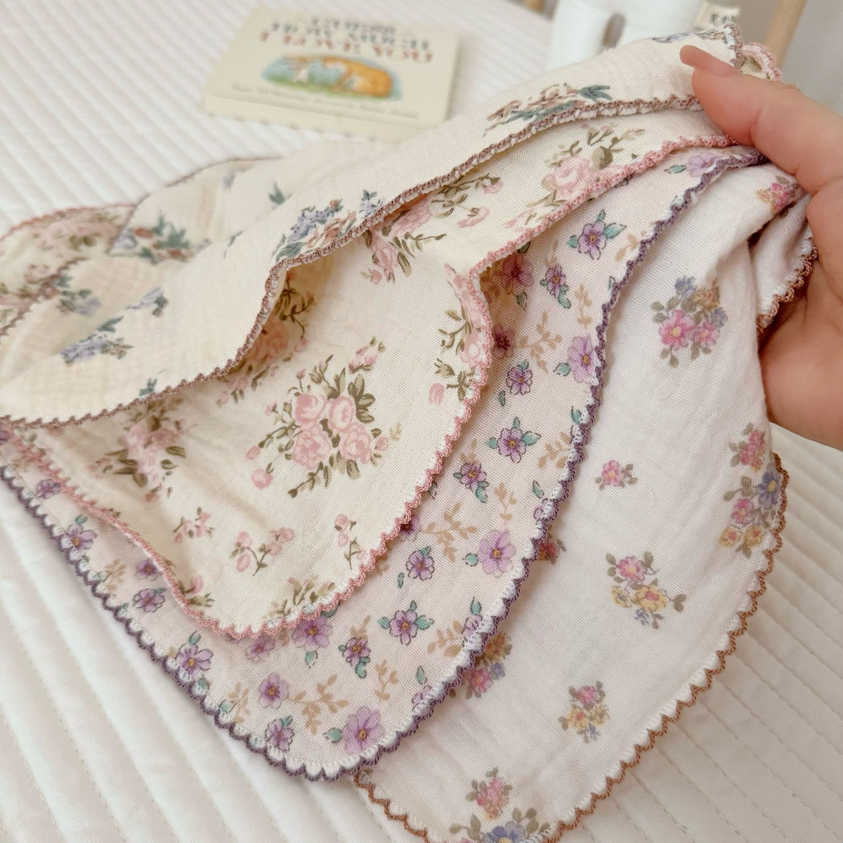 Floral Cotton Towel Set 4-pieces