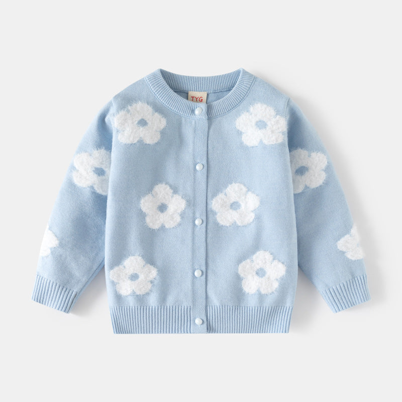 Floral Print Knit Cardigan