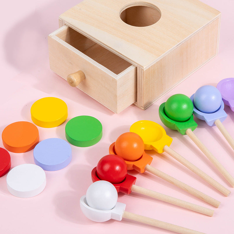 7-color pitching coin drawer box color classification matching puzzle toy