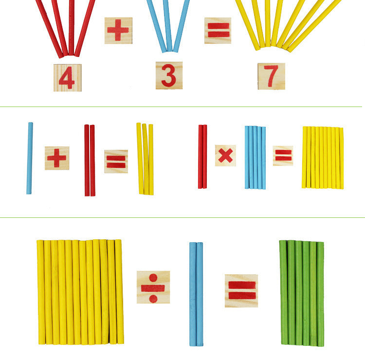 Children's Counting Stick Kindergarten Montessori Mathematics Teaching Tool Baby Early Education Digital Stick Toy