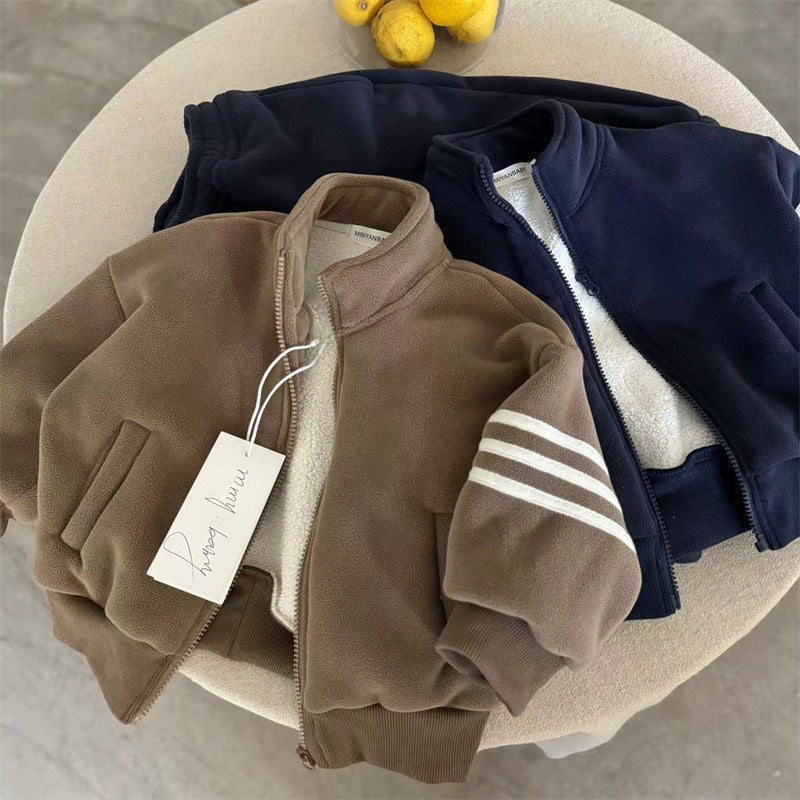 Ollie fleece jacket casual two-piece set