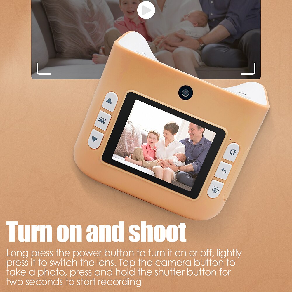 Children's Camera With Print Instant Print Photos