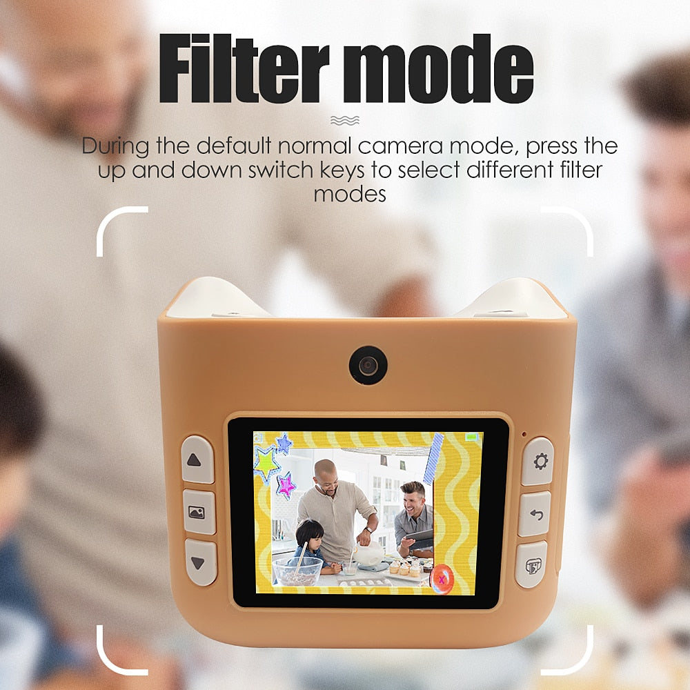 Children's Camera With Print Instant Print Photos