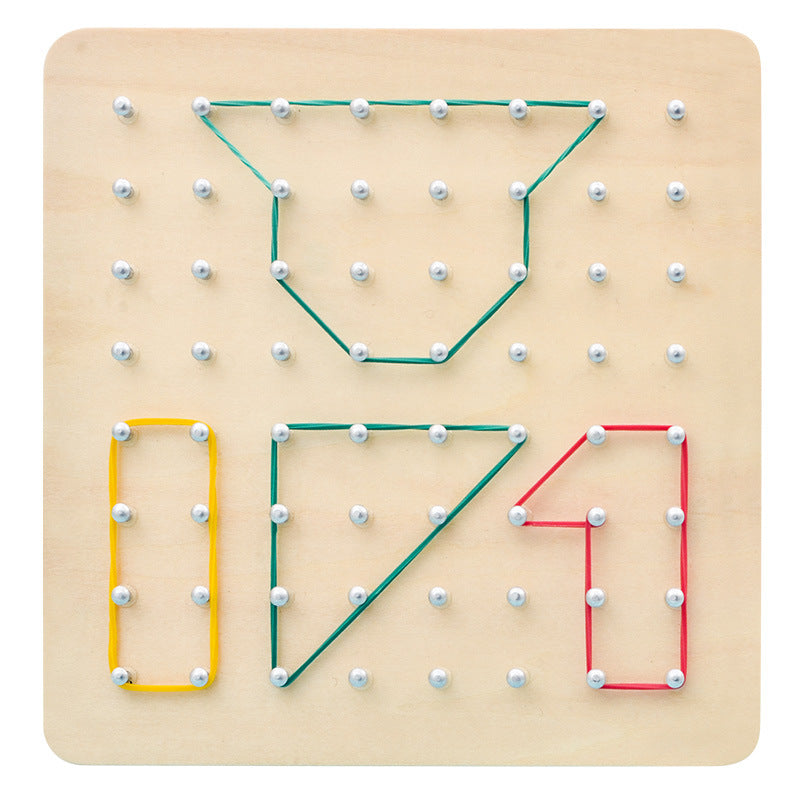 Children's Montessori Early Education Intellectual Wooden Toy Kindergarten First Grade Math Student Nail Board Teaching Aid