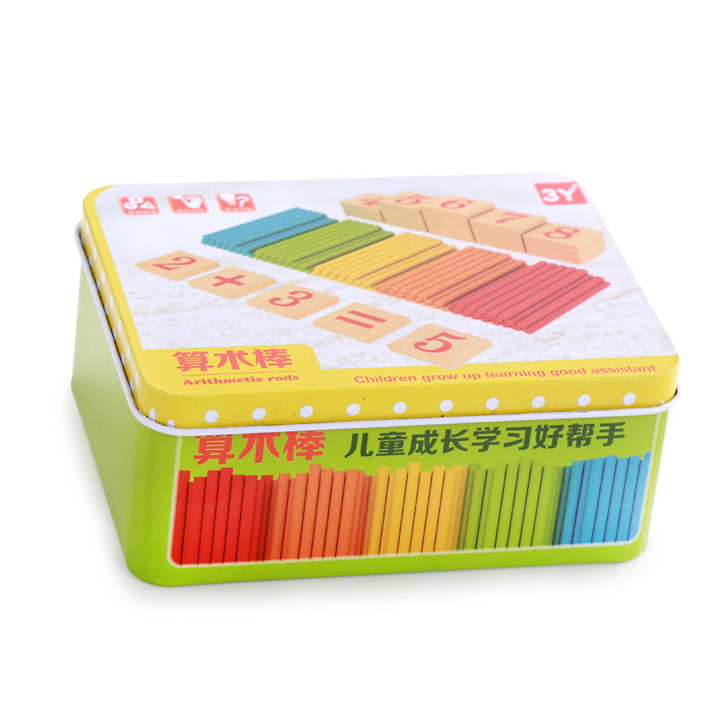 Number Sticks for Children, Arithmetic Sticks, Counting Sticks, Baby Math Teaching Aids, Magnetic Alarm Clock Boxed Educational Toys