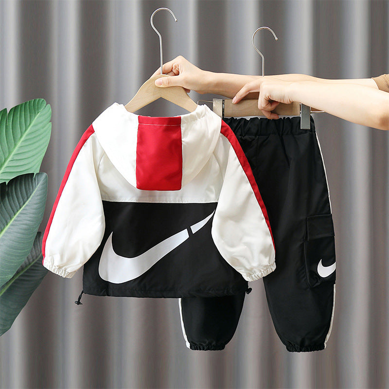 Boys' Spring Two-Piece Sportswear Set  Stylish Kids' Casual Outfit