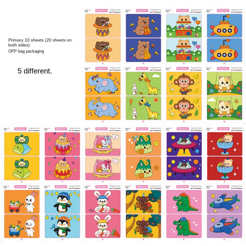 Focus Training Spot the Difference Card Game Educational Toy for Early Childhood Development
