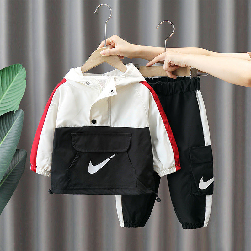 Boys' Spring Two-Piece Sportswear Set  Stylish Kids' Casual Outfit