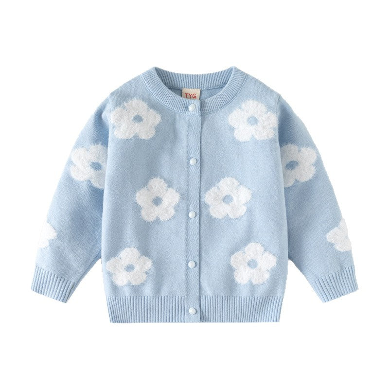 Floral Print Knit Cardigan