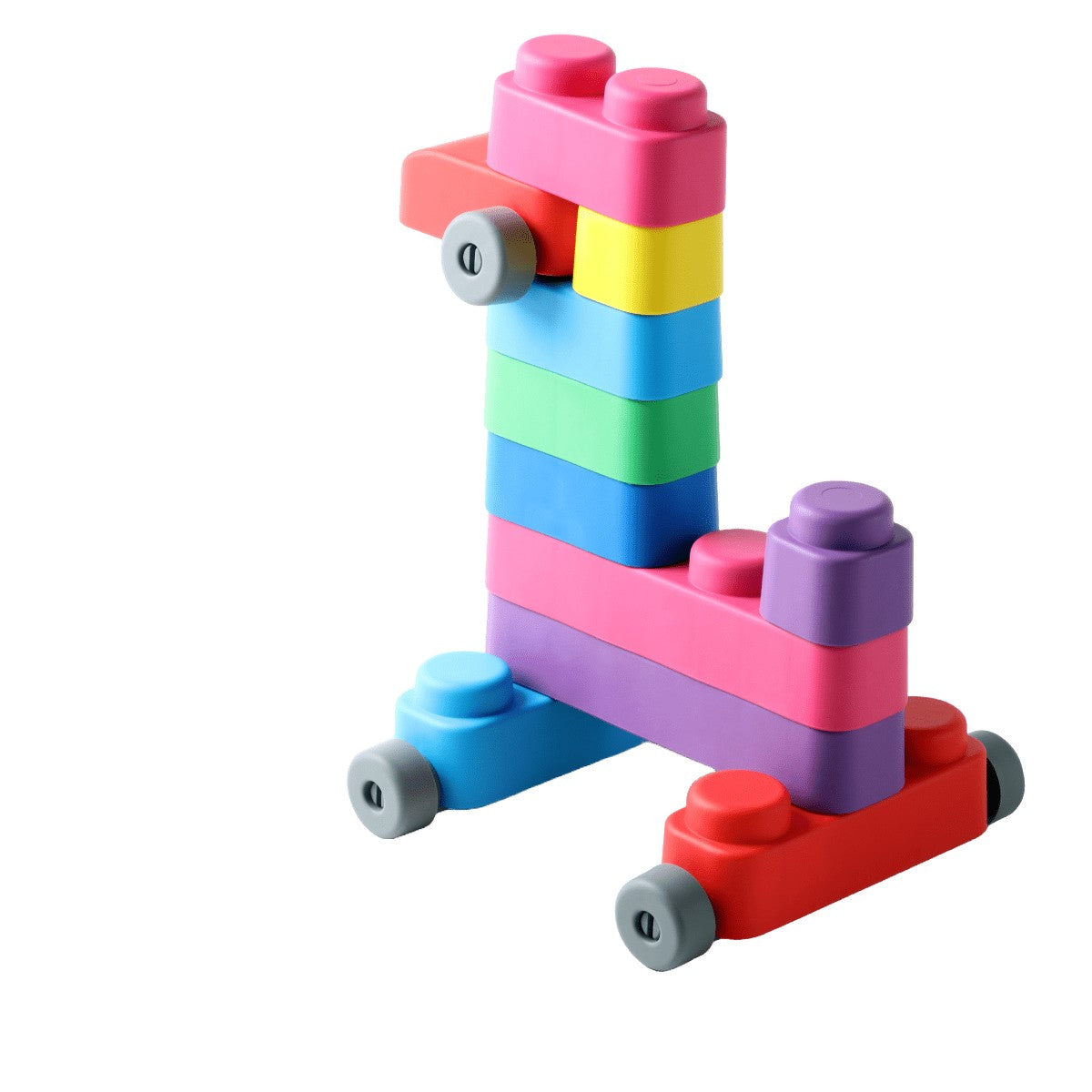 Soft Blocks Set With Wheels -33 pcs