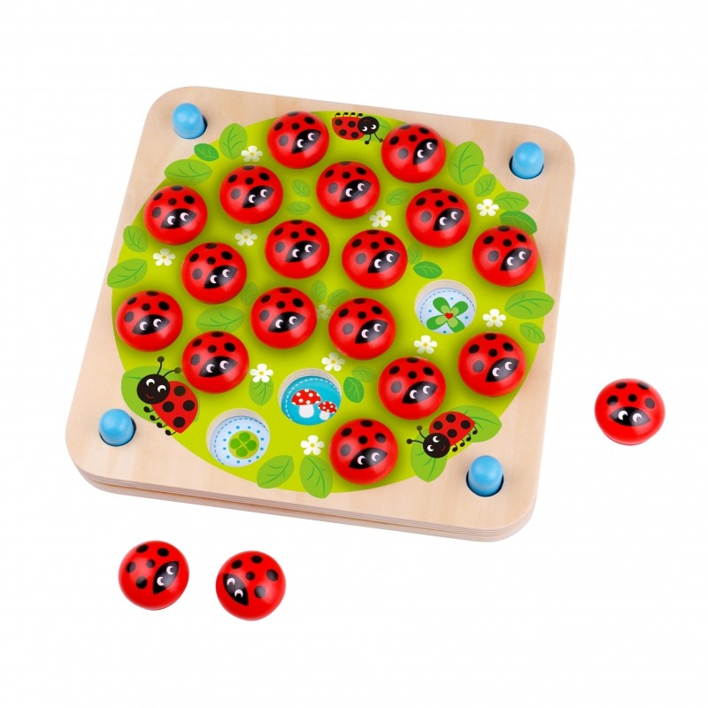 Wooden Educational Memory Puzzle Ladybugs