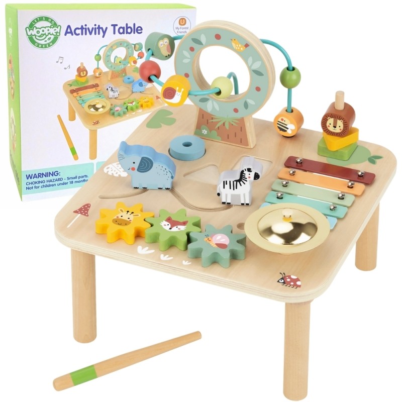 Wooden Educational Table Musical Sensory Maze 5in1